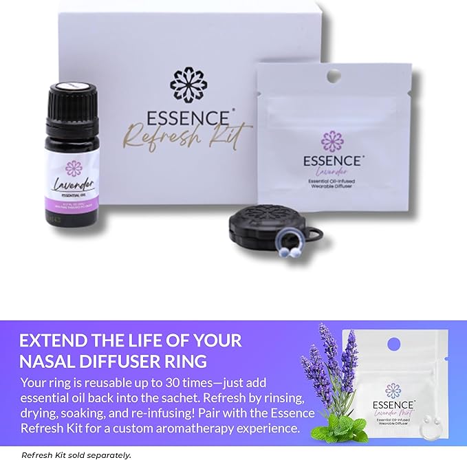 Essence Wearable Aromatherapy Nasal Diffuser – Lavender Mint Essential Oil Nose - Image 6