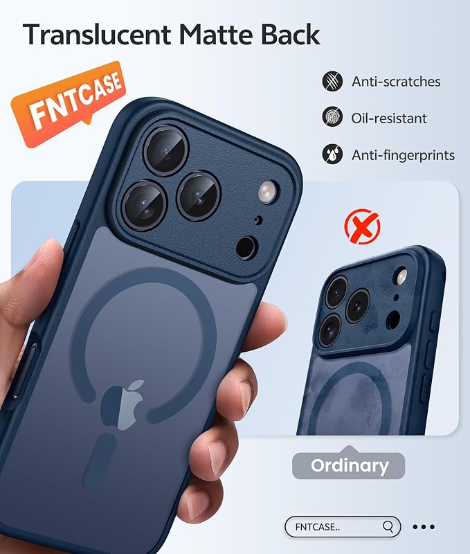 FNTCASE for iPhone 17 Pro Case: Translucent Matte Cases - Image 6