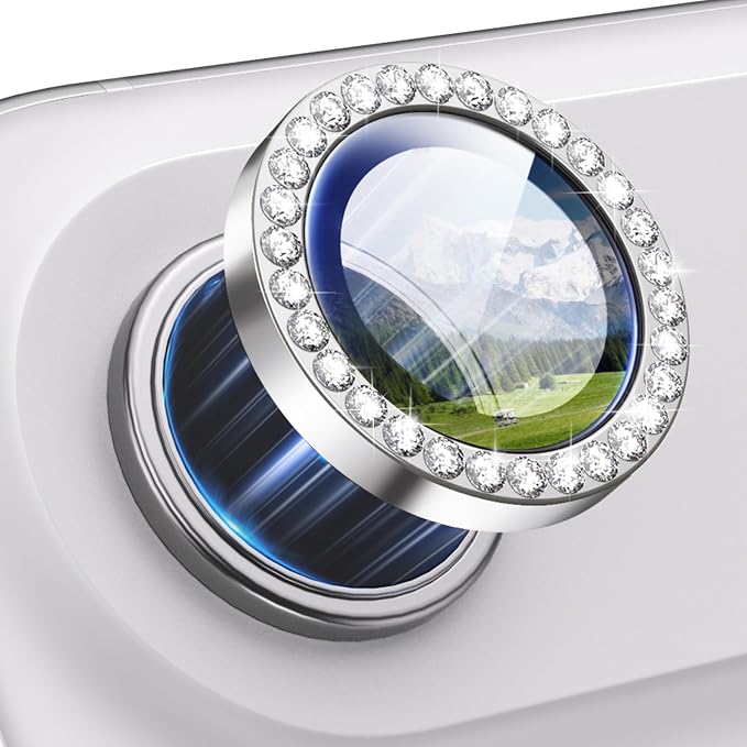 for iPhone 17 Air Camera Lens Protector Bling, Individual Diamond Metal Ring by Xfilm