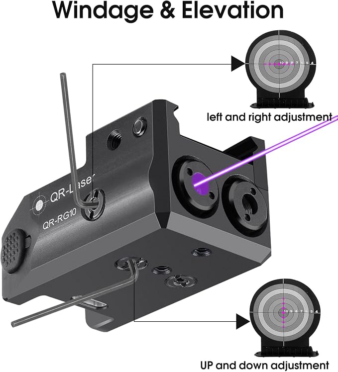 Red Green Purple Blue Laser Light Combo, 800 Lumens Tactical Flashlight Laser - Image 5