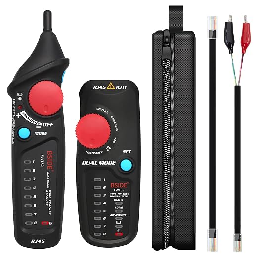 Bside Dual Mode Wire Tracker RJ11 RJ45 Network Cable Tester Toner Generator by BSIDE