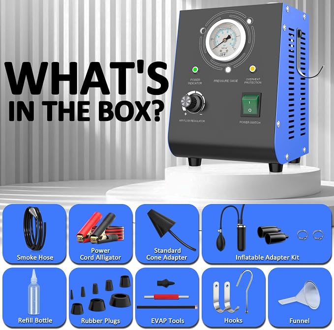 Automotive Smoke Machine Leak Detector Built in Air Pump, EVAP Automotive Smoke - Image 9