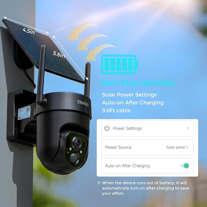 Vicohome QB 2K AI Solar Security Camera Wireless Outdoor, Battery Powered Cam - Image 9