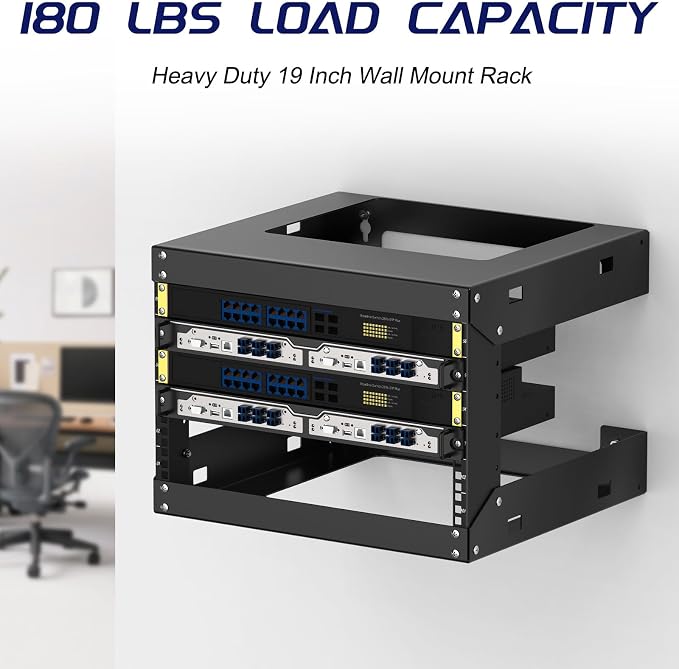 6U Wall Mount Open Frame 19 Inch Server Equipment Network Cabinet 18 inches - Image 7