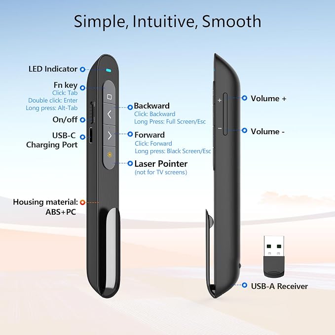 Norwii Rechargeable Bluetooth Presentation Clicker - Image 7