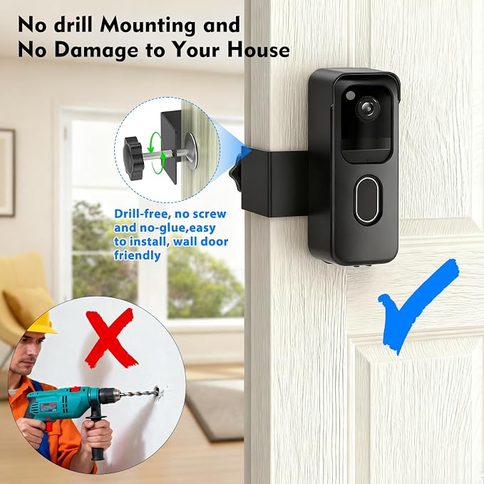 Blink Doorbell Mount, No-Drilling Anti-Theft Doorbell Mount - Image 4
