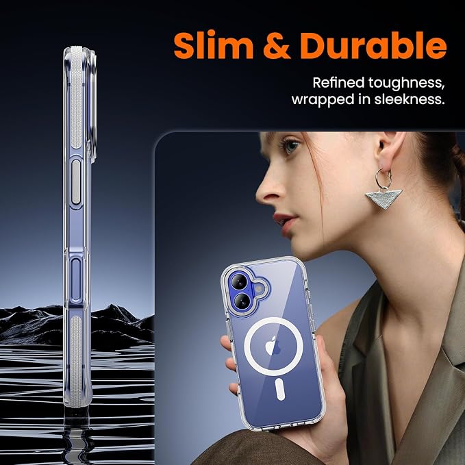 toushion 3 in 1 for iPhone 16 Plus Case Clear Bumper | - Image 6