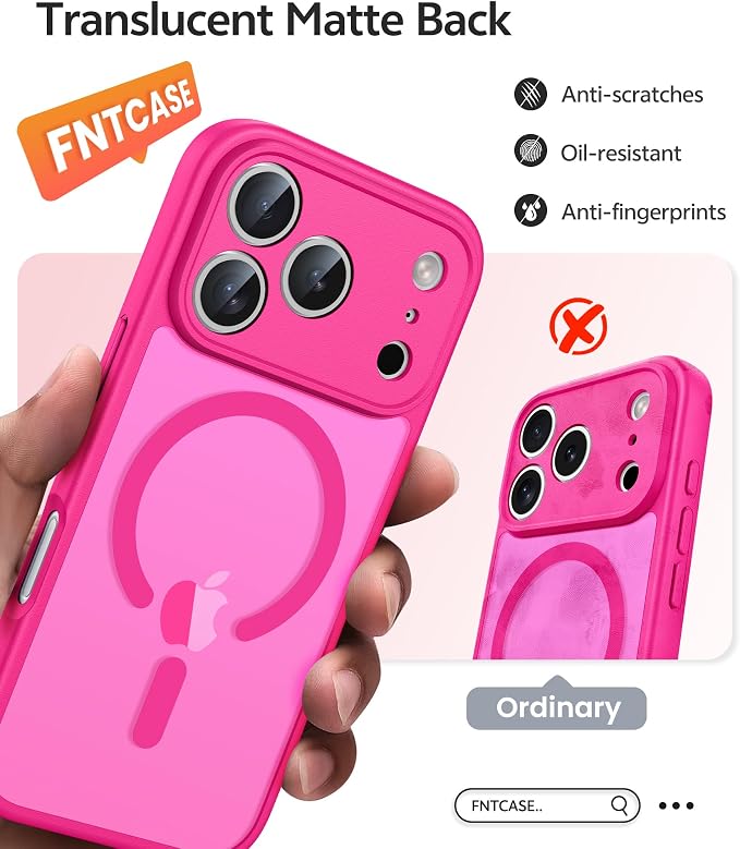 FNTCASE for iPhone 17 Pro Case: Translucent Matte Cases - Image 6