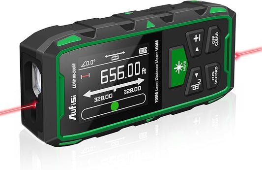 Dual Laser Measuring Tool, 656FT Rechargeable Laser Distance Meter 6 Units by Aufisi