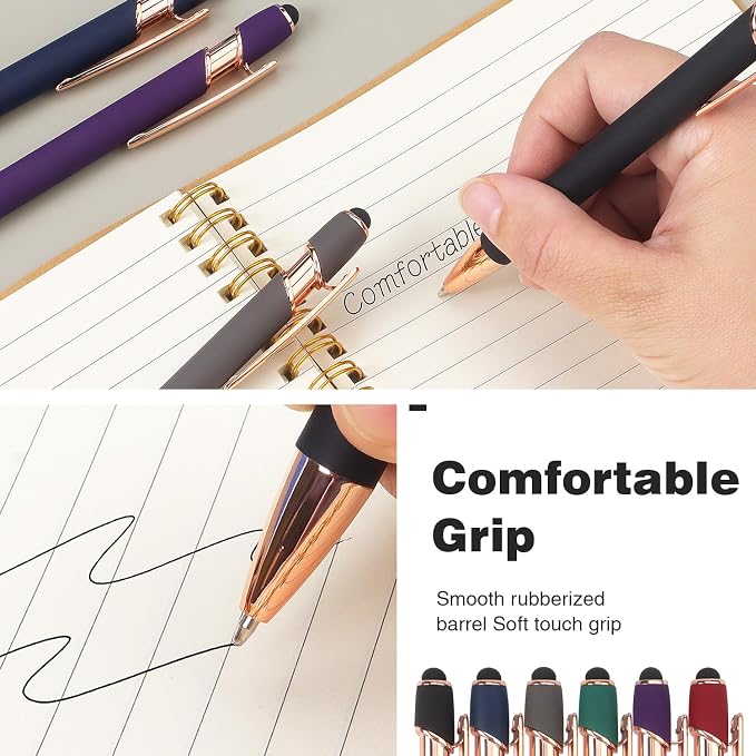 6 Pack Ballpoint Pen 2-in-1 Stylus Retractable Ballpoint Pen - Image 4