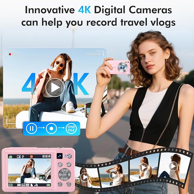 4K Digital Camera, 64MP Autofocus Vlogging Camera - Image 2