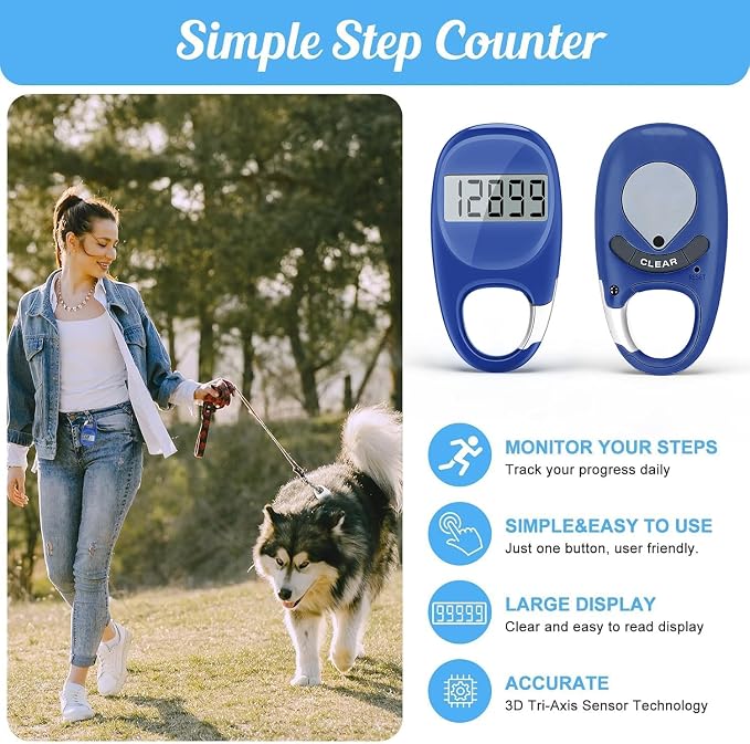 Simple Pedometer for Walking, Accurate Step Tracker - Image 2