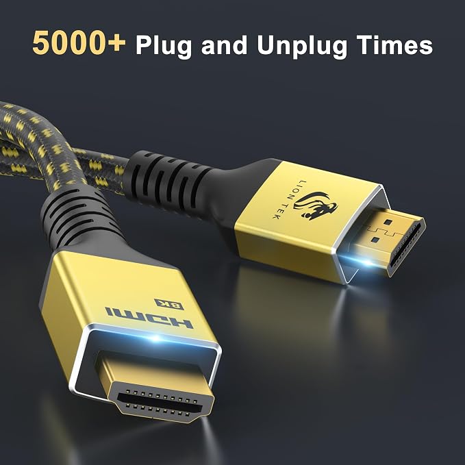 LIONWEI 8K Certified HDMI Cable 3.9FT/1M, HDMI 2.1 Cable 8K@60Hz 4K@120Hz - Image 4
