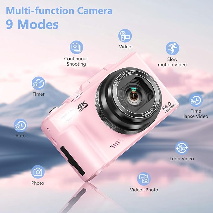 4K Digital Camera for Photography, 64MP Vlogging Camera for YouTube - Image 7