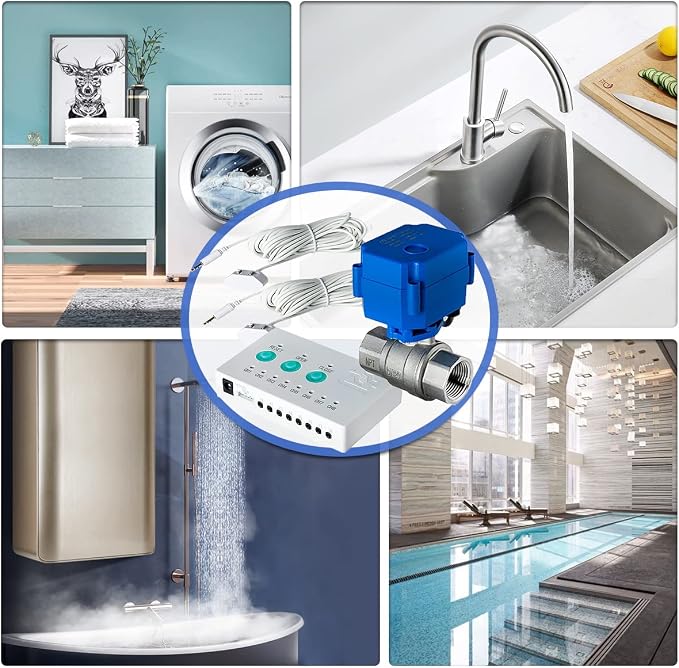 iSpring LS43 Water Leak Detector Alarm System, Automatic Shut-Off Valve and 2 - Image 4