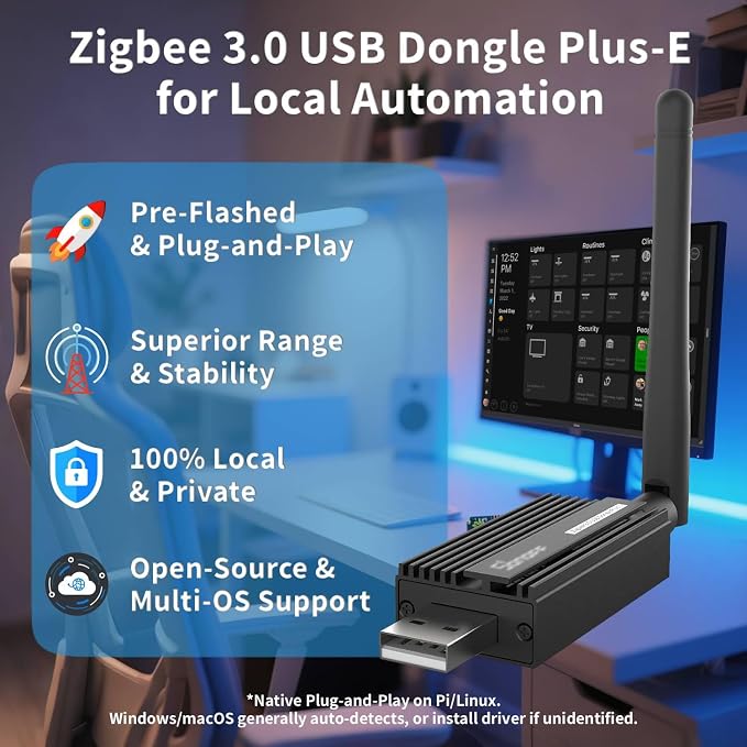 Zigbee 3.0 USB Dongle Plus-E | Universal Zigbee Coordinator, EFR32MG21 Chip | - Image 2