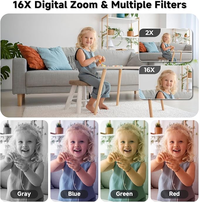Digital Camera, 44MP Compact Camera, FHD 1080P Point and Shoot Digital Cameras - Image 6