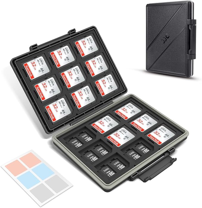 54 Slots Memory Card Case for 36 Micro SD and 18 SD Cards by JJC