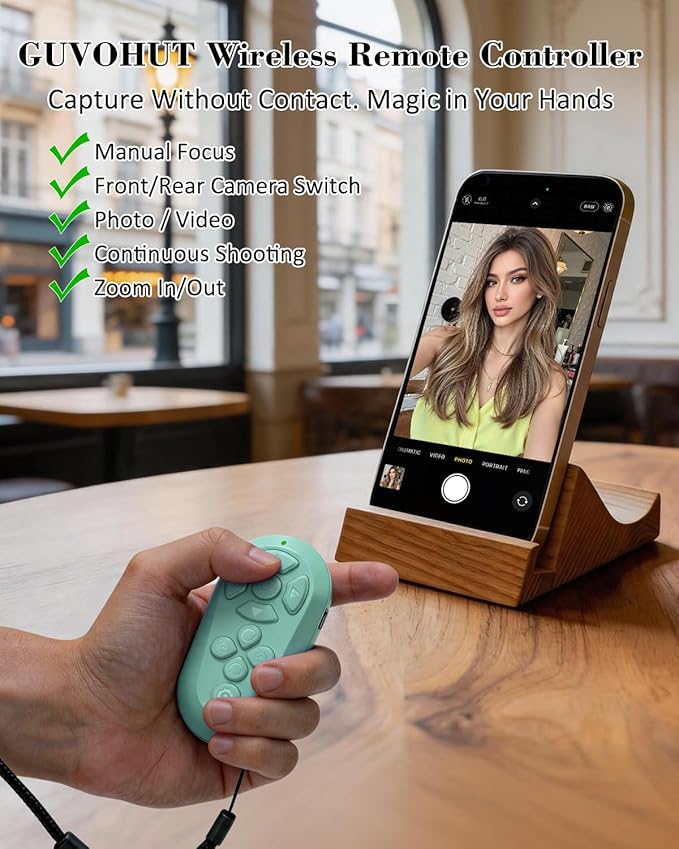 Bluetooth Remote Controller for TikTok Scrolling/Camera/Video Recording/Kindle - Image 3