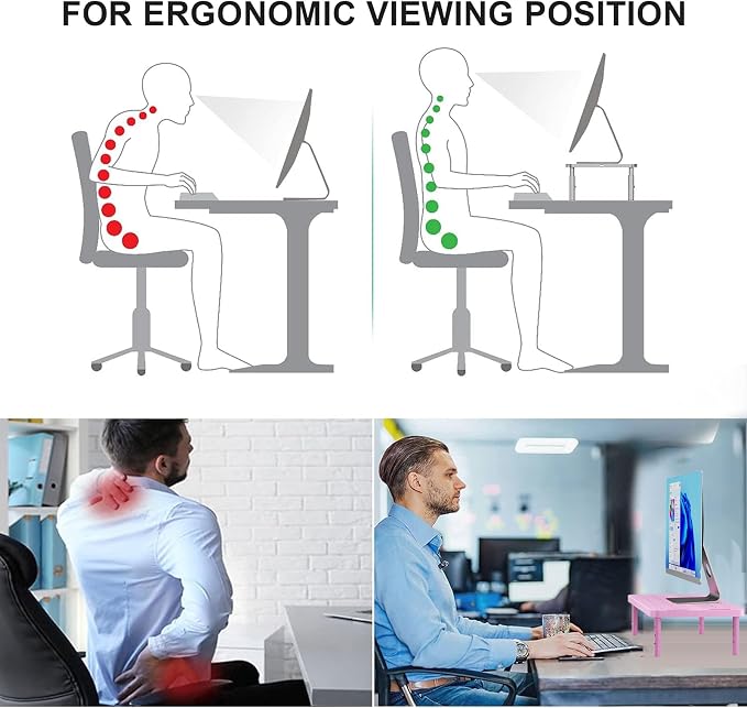 WALI Computer Monitor Stand for Desk, Adjustable Laptop Riser, Desk Monitor - Image 6