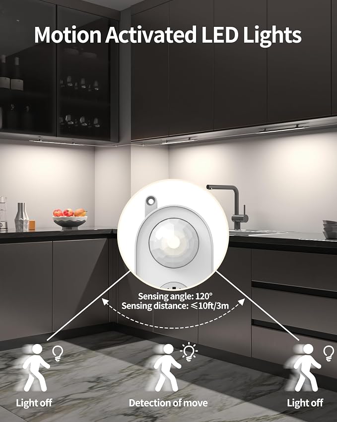 ASOKO Motion Sensor Dimmable Led Under Cabinet Lighting Plug in - Image 6