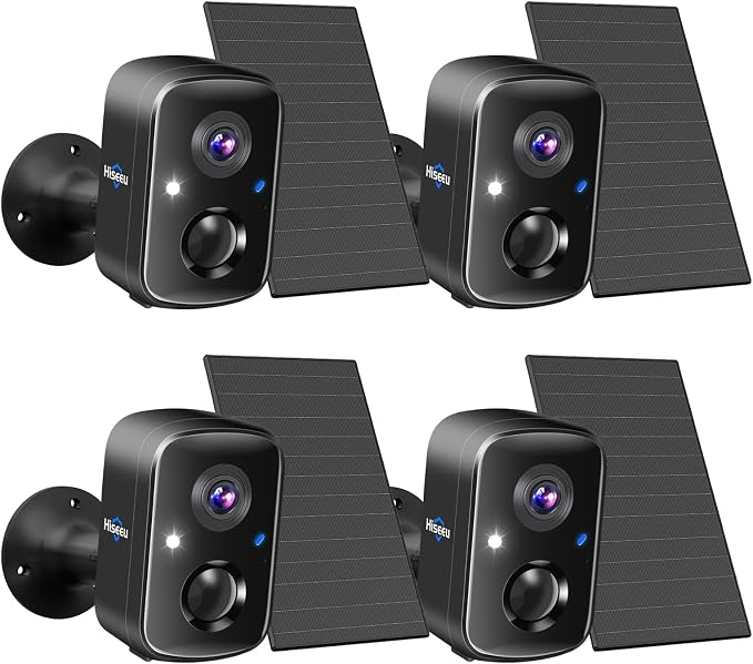 Hiseeu Security Cameras Wireless Outdoor, PIR/AI Motion Detection, Waterproof by Hiseeu