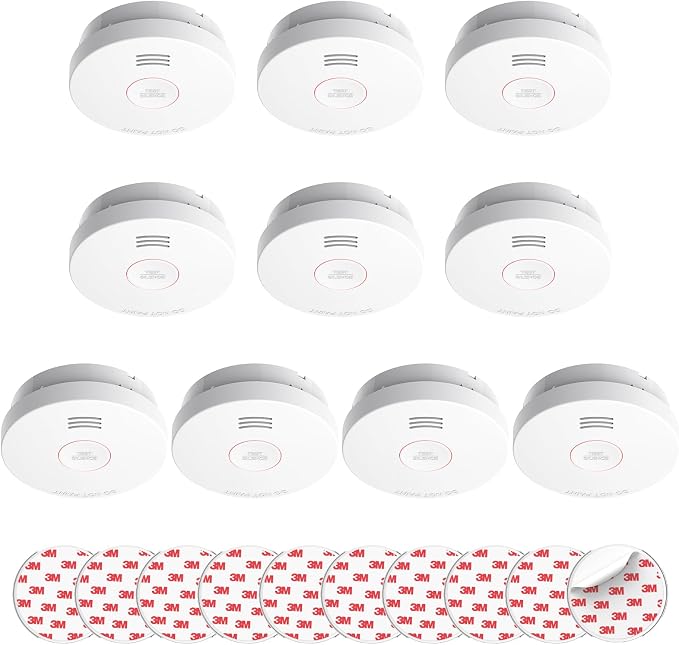 SITERLINK Smoke Detectors 10 Year Battery Operated, Smoke Alarm by SITERWELL