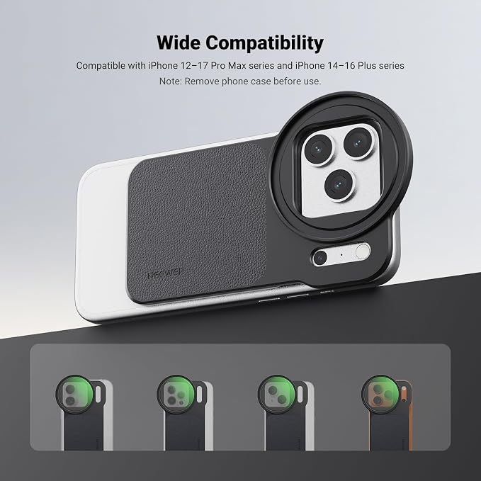 NEEWER 6.9" Magnetic Phone Lens Filter Mount Adapter Backplate Accessories & - Image 2