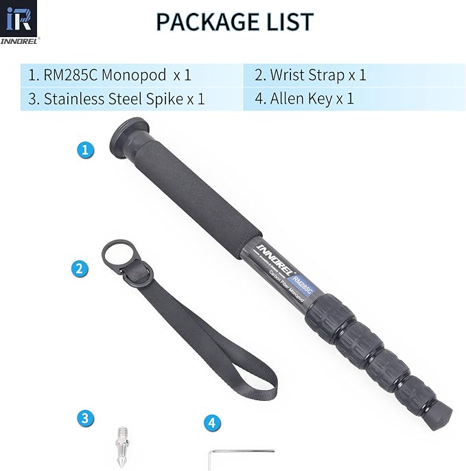 Carbon Fiber Camera Monopod INNOREL RM285C Professional Portable Compact - Image 8