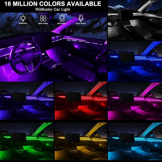Acrylic Interior Car LED Strip Light - Image 3