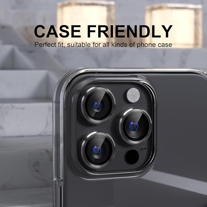 Choiche Compatible for iPhone 16 Pro/iPhone 16 Pro Max Camera Lens Protector - Image 4