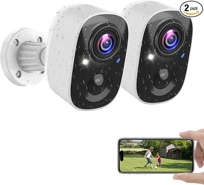Vicohome Security Cameras Wireless Outdoor, 2K Battery Powered WiFi Cameras by MaxiVizSecurityCamera
