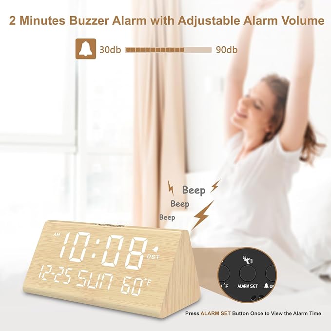 DreamSky Digital Alarm Clocks for Bedrooms - Image 3