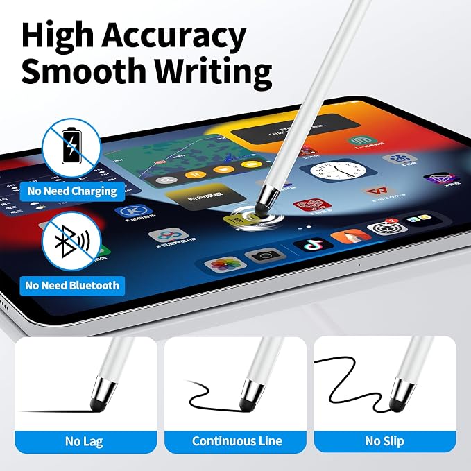 Stylus Pen for Touchscreen, Stylus 2-in-1 High Sensitivity Precision Suitable - Image 4