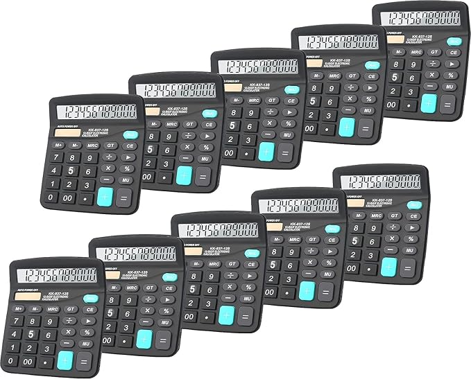 Calculators, BESTWYA 12-Digit Dual Power Handheld Desktop Calculator by BESTWYA