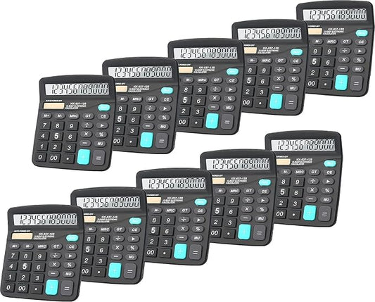 Calculators, BESTWYA 12-Digit Dual Power Handheld Desktop Calculator by BESTWYA