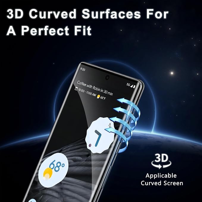 2+2 Pack for Google Pixel 7 Pro Screen Protector and Camera Protector, - Image 4