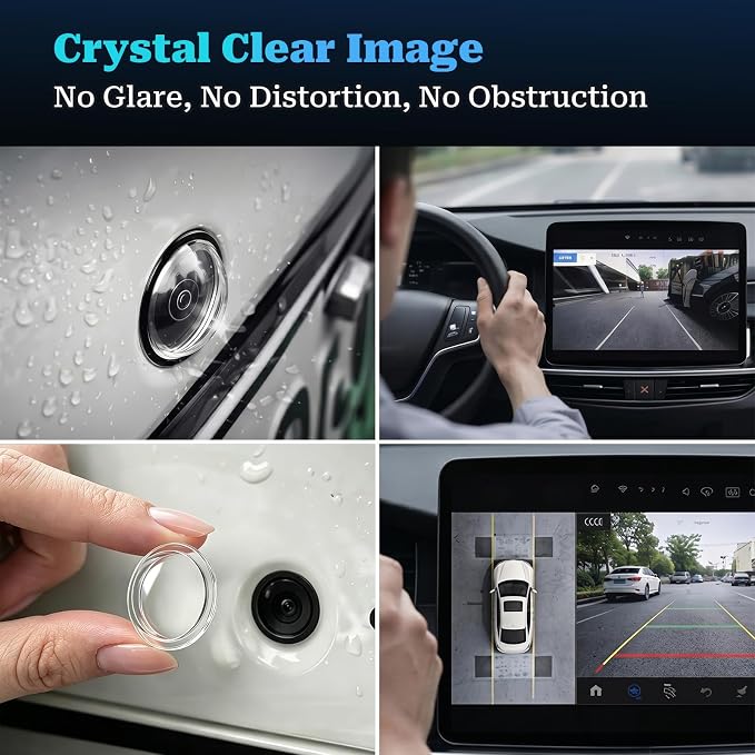 4-Pack Car Camera Lens Protector, Anti-Fog Clear Backup Camera Cover, 17.5mm - Image 5
