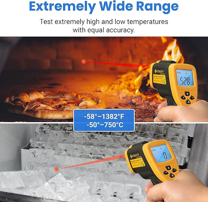 Etekcity Infrared Thermometer Temperature Gun 800, -58℉ to 1382℉ - Image 4