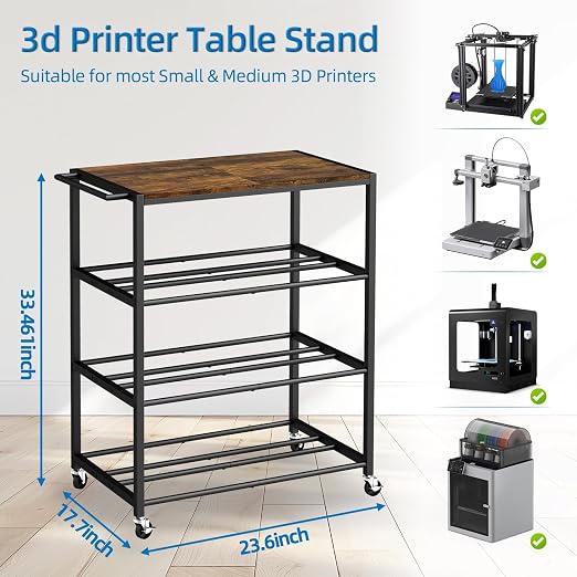 3D Printer Stand with Filament Storage Rack - Image 3