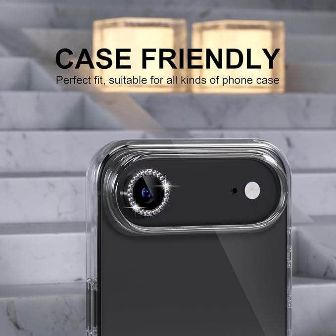 Choiche Compatible for iPhone 17 Air Camera Lens Protector Bling, 9H Tempered - Image 4