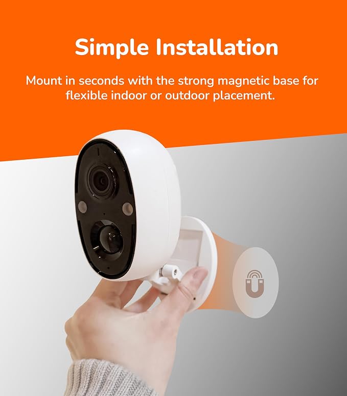 SensForge 2.5K Indoor Outdoor Battery Camera, Dual-Band WiFi, Free AI Human & - Image 9