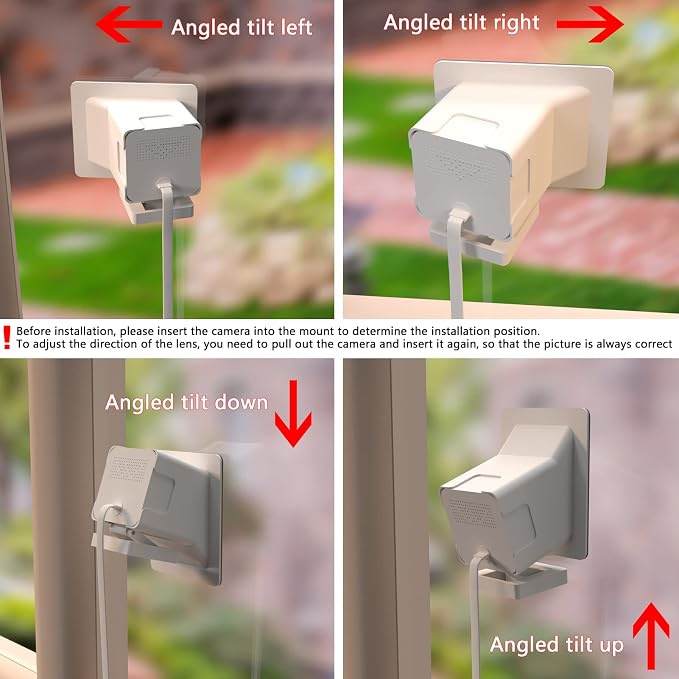 Teccle Angled Window Mount for Wyze Cam v4 OG, 20 Degrees Tilt, Through Window - Image 3
