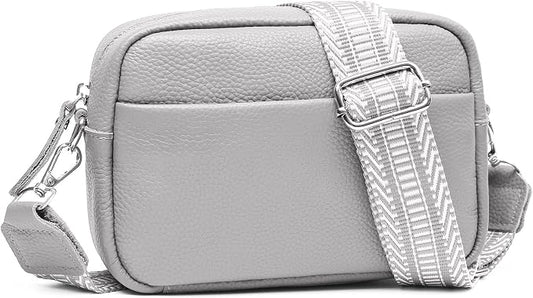 Small Crossbody Bags for Women Genuine Leather, Guitar Strap Shoulder Handbag by Utenwat