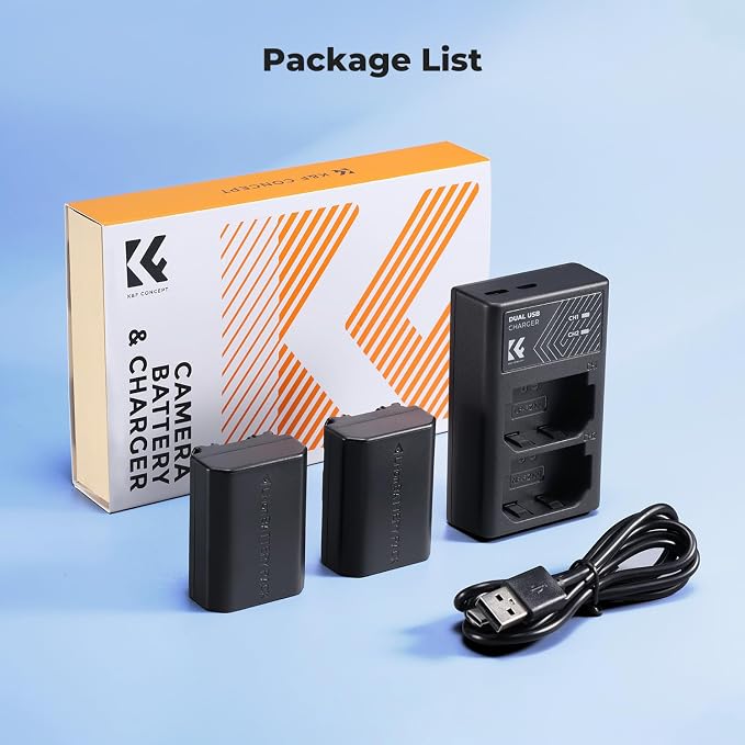 K&F CONCEPT NP-FZ100 2280mAH Battery and Dual Slot Charger Set - Image 7