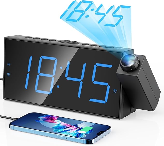 Digital Projection Alarm Clocks by Mesqool