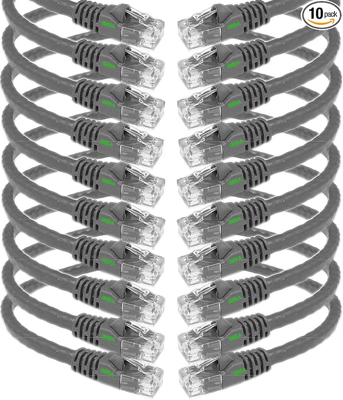 iMBAPrice - 100 FET Extra Long Gray Cat5e RJ45 Network Ethernet Patch Cable by iMBAPrice