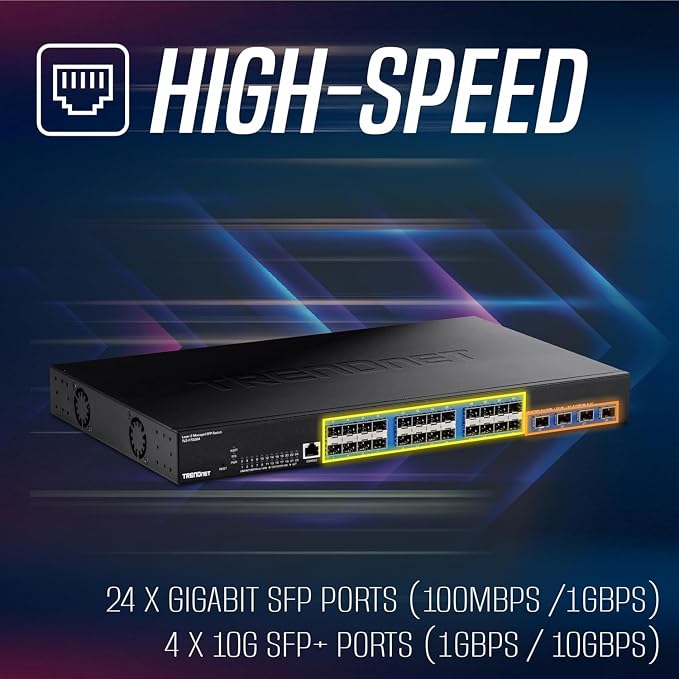TRENDnet 28-Port Layer 2 Managed SFP Switch - Image 6