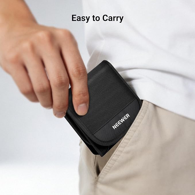 NEEWER 67mm Filter Case, Trifold Foldable Splash Resistant Protective Carry - Image 6