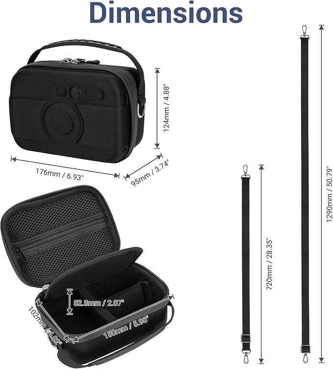 JJC Carrying Case for DJI Osmo 360 Action 6/5 Pro/4/3, Gopro Hero 13/12/11/10 - Image 8